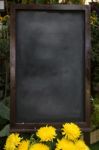 Blank Blackboard For Quick Message Stock Photo