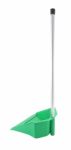 Back Side Green Plastic Dustpan On White Background Stock Photo