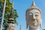 Statue Of Buddha, At Wat Yai Chai Mongkol, Ayutthaya, Thailand Stock Photo