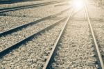 Intersection Track Of Railway Stock Photo