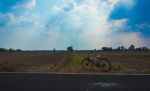 
Trails, Fields, Sky, Clouds, Rays, Sunlight And Water Park In T Stock Photo