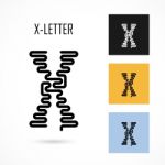 Creative X- Letter Icon Abstract Logo Design  Template Stock Photo