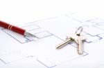 House Plan Stock Photo