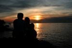 Sunset Lovers Stock Photo