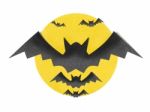 Bat Halloween By Cork Board Stock Photo