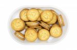 Cookies In The Plastic Box Stock Photo