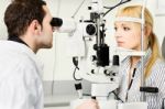 Eye Examination Stock Photo