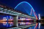 Expro Bridge At Night In Daejeon,korea Stock Photo