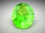 Peridot On White Background Stock Photo