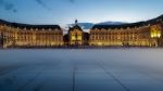 Miroir D'eau At Place De La Bourse In Bordeaux Stock Photo