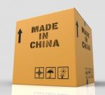 Made In China Indicates Goods And 3d Rendering Stock Photo