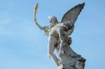 Statue On Castle Bridge In Berlin Stock Photo