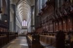 Interior View Of Salisbury Cathedral Stock Photo