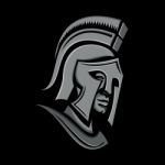 Spartan Warrior Head Metallic Icon Stock Photo