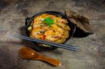 Baked Shrimp Vermicelli Stock Photo