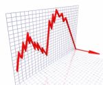 Red Graph Shows Sales Or Profit Stock Photo