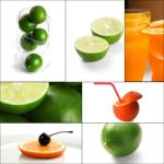 Citrus Fruits Collage Stock Photo