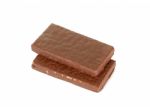 Chocolate Wafer Isolated On The White Background Stock Photo