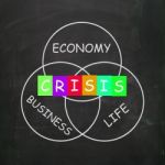 Business Life Crisis Means Failing Economy Or Depression Stock Photo