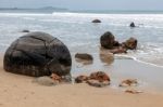 Moeraki Boulders Stock Photo