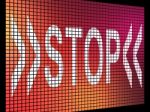 Stop Word On Screen Stock Photo