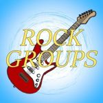 Rock Groups Indicates Track Soundtrack And Melodies Stock Photo