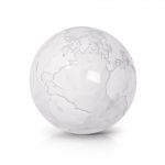 White Marble Globe 3d Illustration North And South America Map Stock Photo