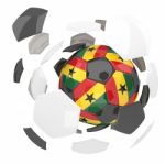 Ghana Soccer Ball Isolated White Background Stock Photo