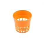 Small Plastic Flowerpot For Little Plant On White Background Stock Photo