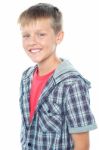 Cheerful Young Caucasian Boy Stock Photo