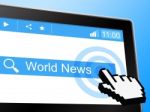 World News Shows Globally Newsletter And Worldly Stock Photo
