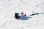 Deogyusan,korea - January 1: Skier Skiing On Deogyusan Ski Resort In Winter,south Korea On January 1, 2016 Stock Photo