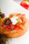 Original Italian Fresh Bruschetta Stock Photo