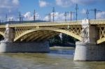 Margaret Bridge In Budapest Stock Photo