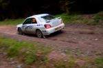 J. Connors Driving Subaru Impreza Stock Photo