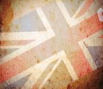 UK Flag On Grunge Paper Stock Photo