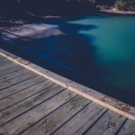 Freycinet Pier By Coles Bay In Tasmania Stock Photo