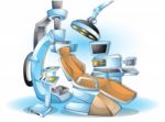 Cartoon  Illustration Interior Surgery Operation Room With Separated Layers Stock Photo