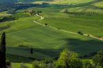 Countryside Of Val D'orcia Tuscany Stock Photo