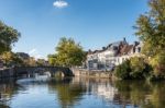 Bridge Over A Canal In Bruges West Flanders In Belgium Stock Photo