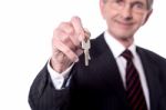 This Is Your New House Key! Stock Photo