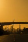 Gateway Bridge Motorway In Brisbane Stock Photo