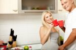 Couple Enjoying Coffee Stock Photo