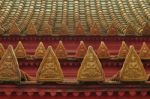 Roof Style Of Buddhist Temple (wat) Stock Photo