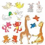 Animal Cartoon Set Stock Photo