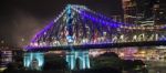 Story Bridge On New Years Eve 2016 In Brisbane Stock Photo