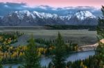 Autumn Sunrise Along The Snake River Stock Photo