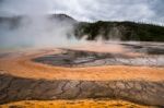 Grand Prismatic Spring Stock Photo