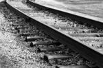 Beautiful Background With The Old Railroad Stock Photo