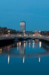 Dublin At Night Stock Photo